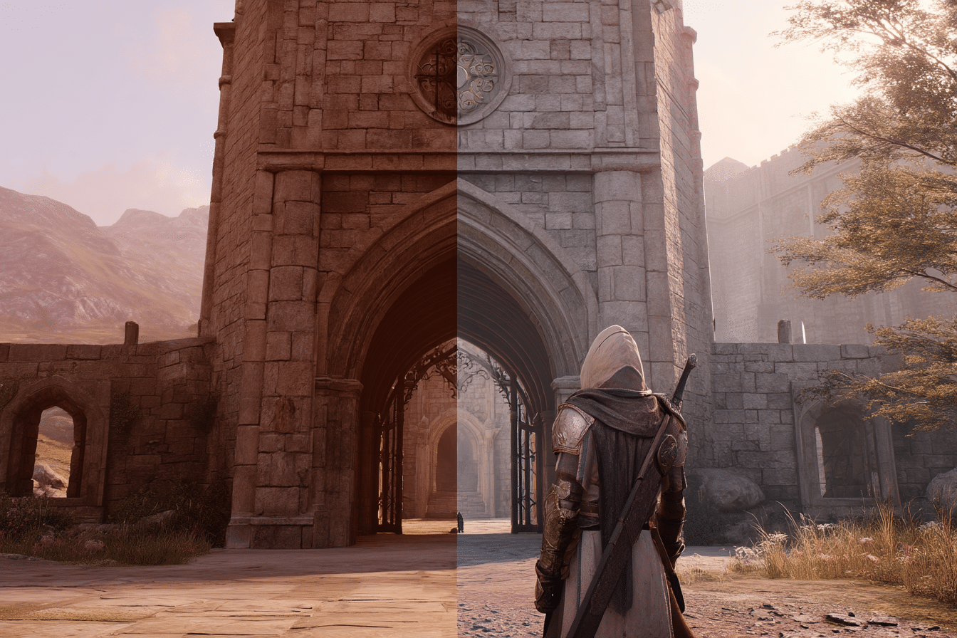 une scene emblematique de The Elder Scrolls IV Oblivion dans son style graphique dorigine